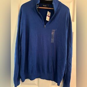 Nautica Men's Royal Blue Zip-Up Sweater